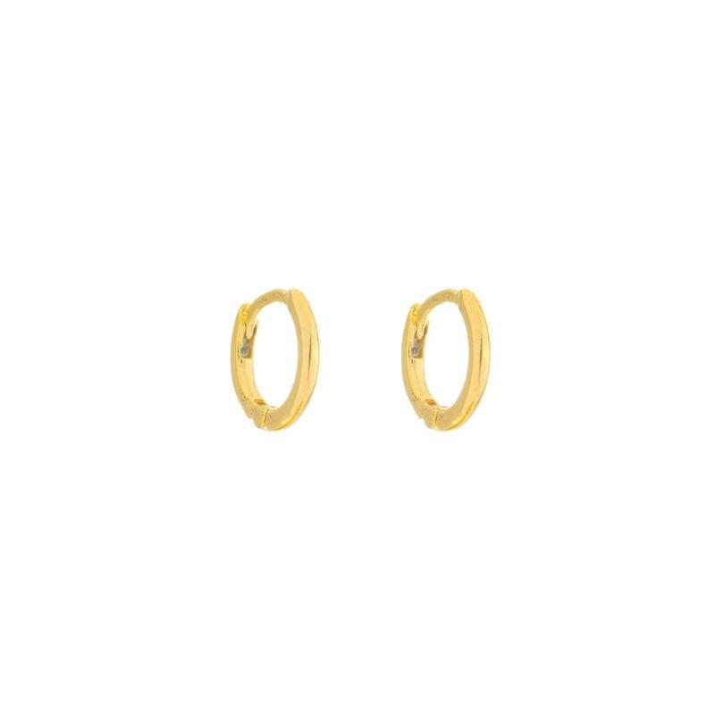 Brinco Argola Lisa Minimalista P Ouro