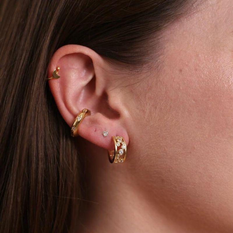 Piercing Fake Mini Lua Ouro