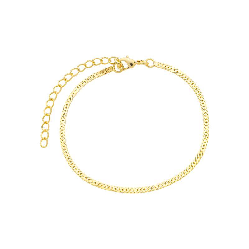 Pulseira Fita Fina Laminada Ouro