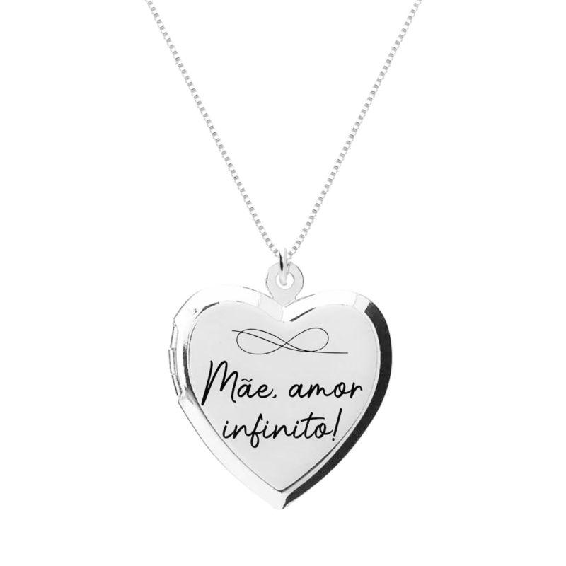 Colar Personalizado Relicário Prata