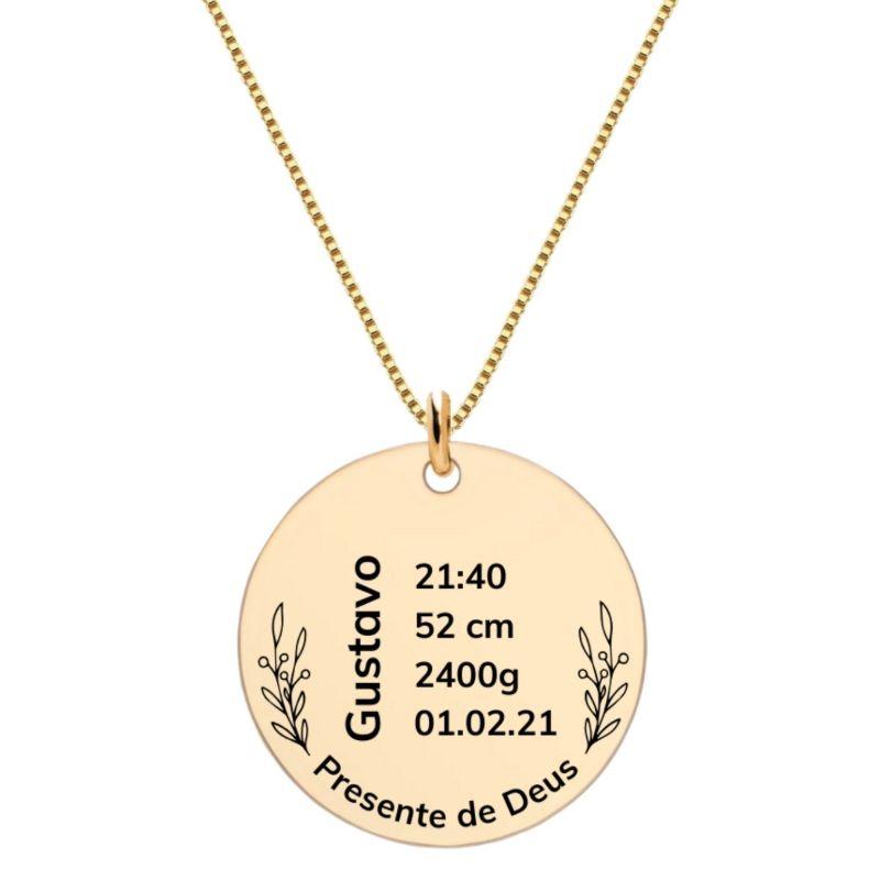Colar Presente de Deus Ouro