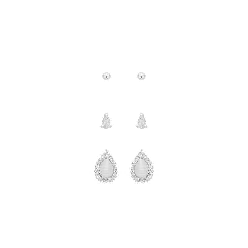 Trio Gotas e Esfera Prata
