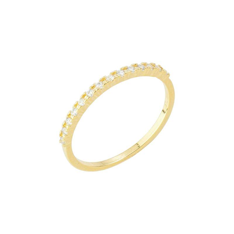 Anel Meia Aliança Minimalista Ouro