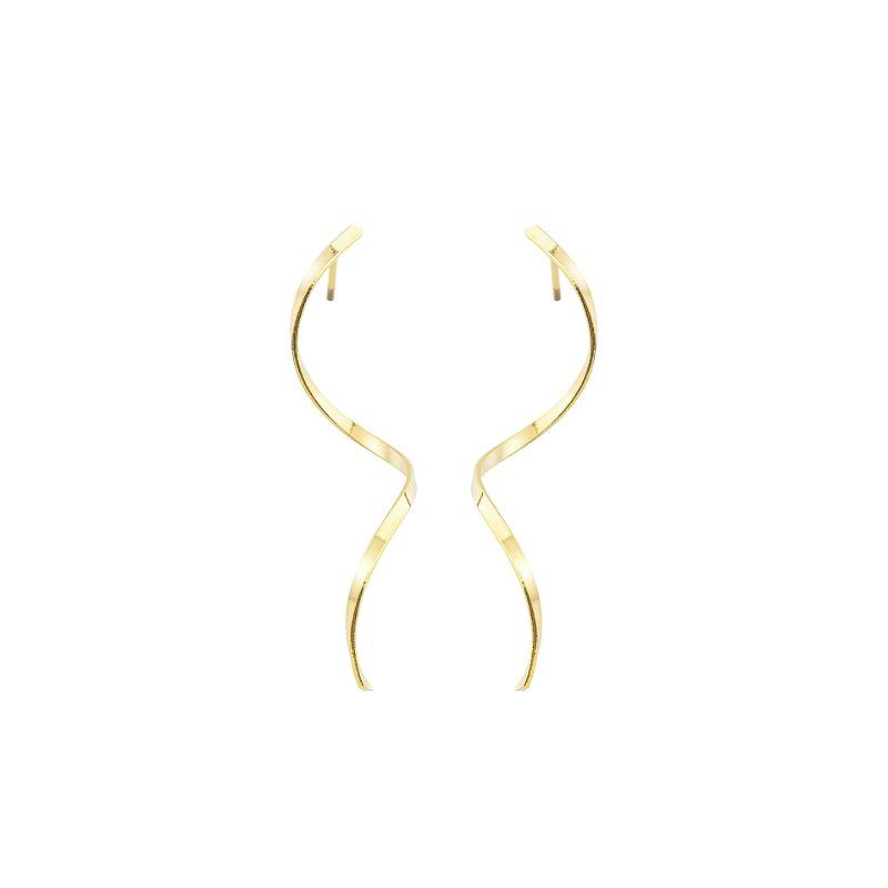 Brinco Curvilínio Liso Ouro