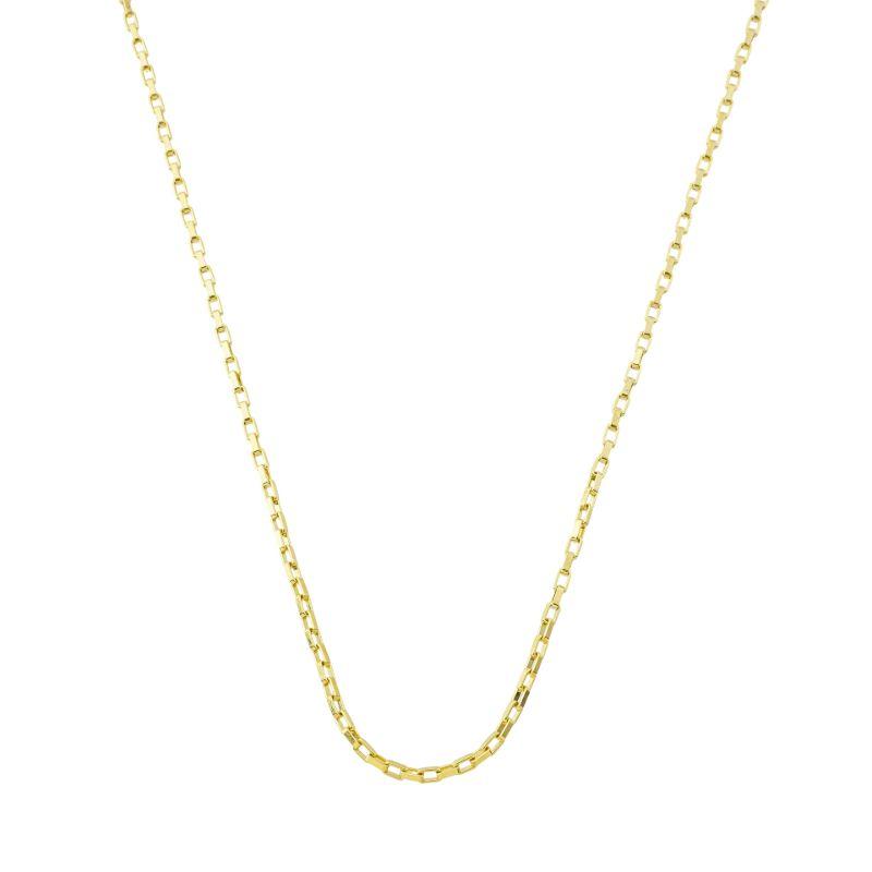 Colar Corrente Elo Retangular Ouro