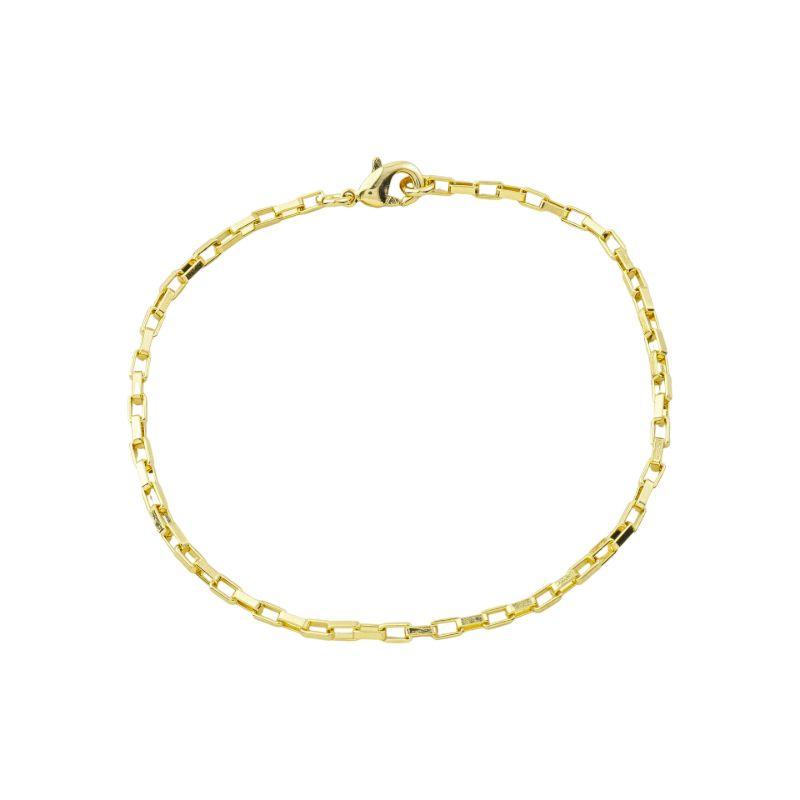 Pulseira Corrente Elo Retangular Ouro