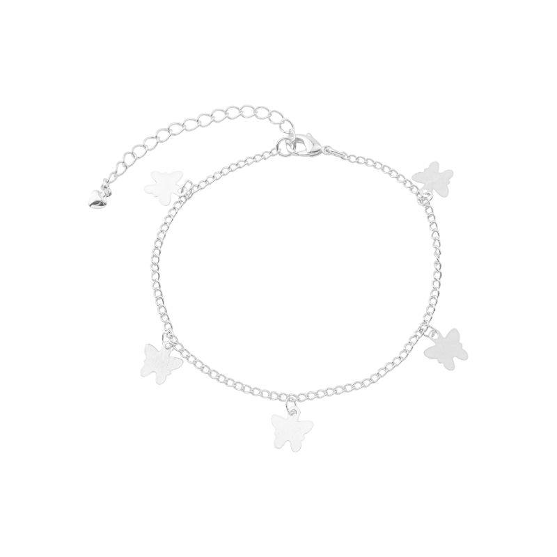 Pulseira Mini Borboletas Prata
