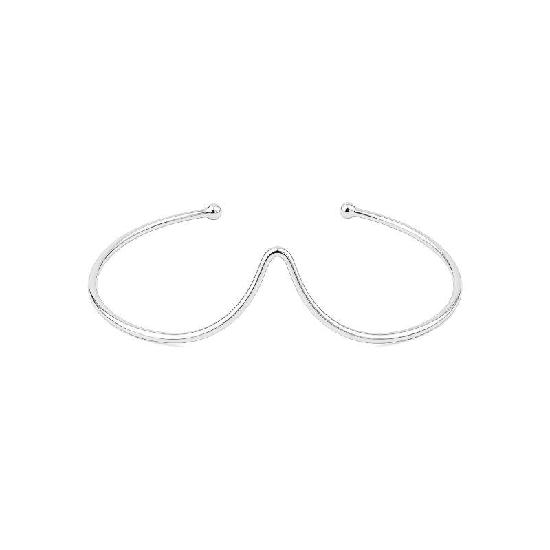 Bracelete Curva Aberto Prata