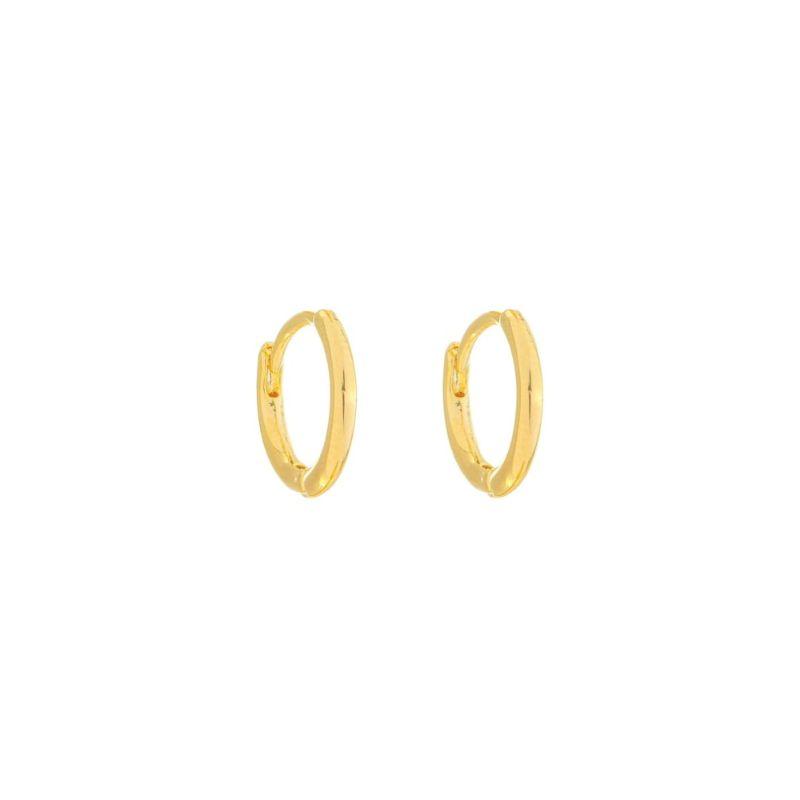 Brinco Argola Lisa Minimalista M Ouro