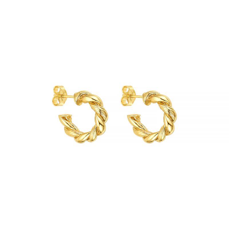 Brinco Argola Torcido Moderno Ouro