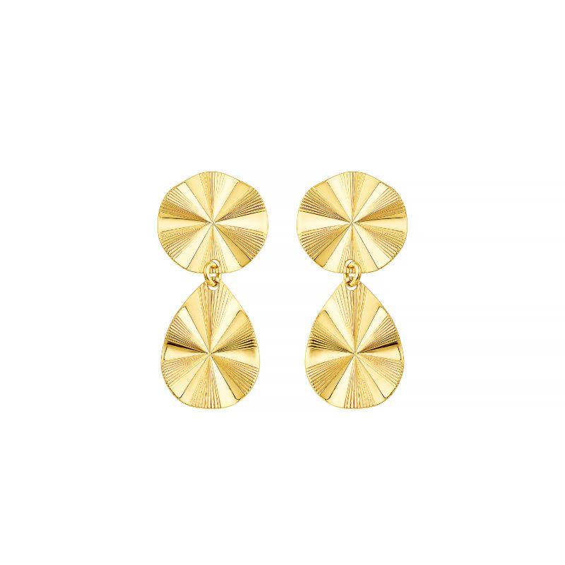 Brinco Gota Luminosa Orgânica Ouro