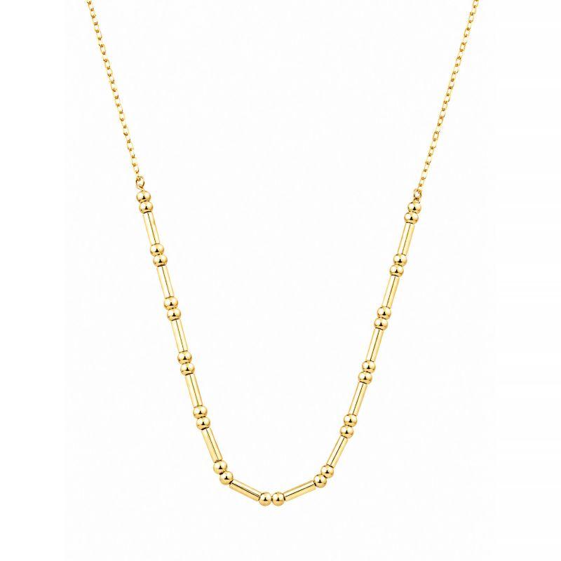 Colar Choker Tubo Minimalista Ouro