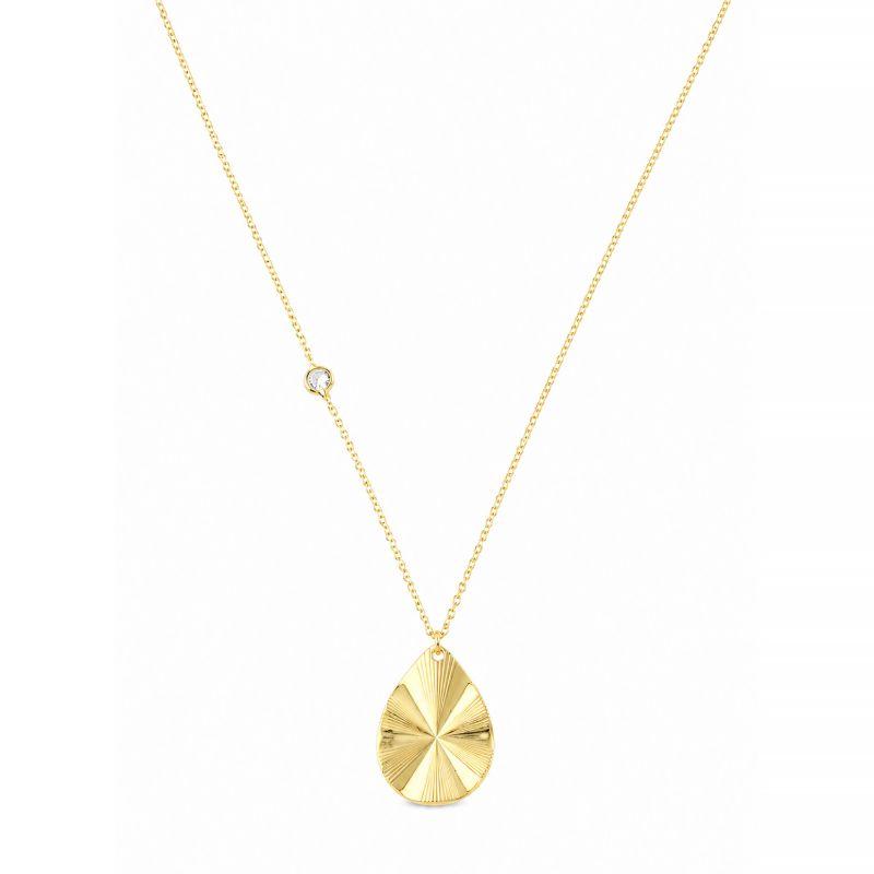 Colar Gota Luminosa Orgânica Ouro