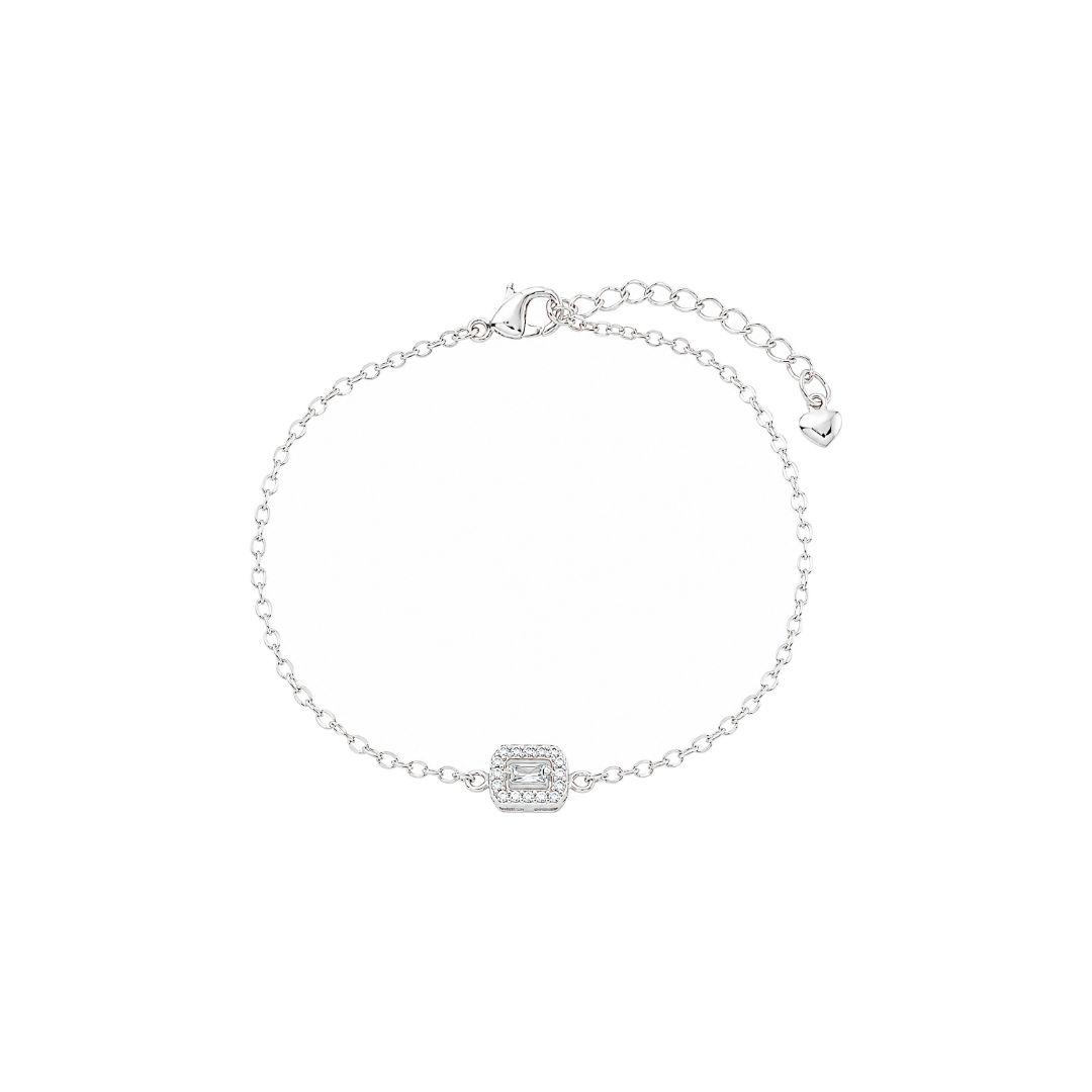 Pulseira Geométrica com Zircônias Prata