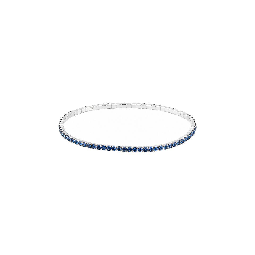 Pulseira Riviera Azul Elástica Prata