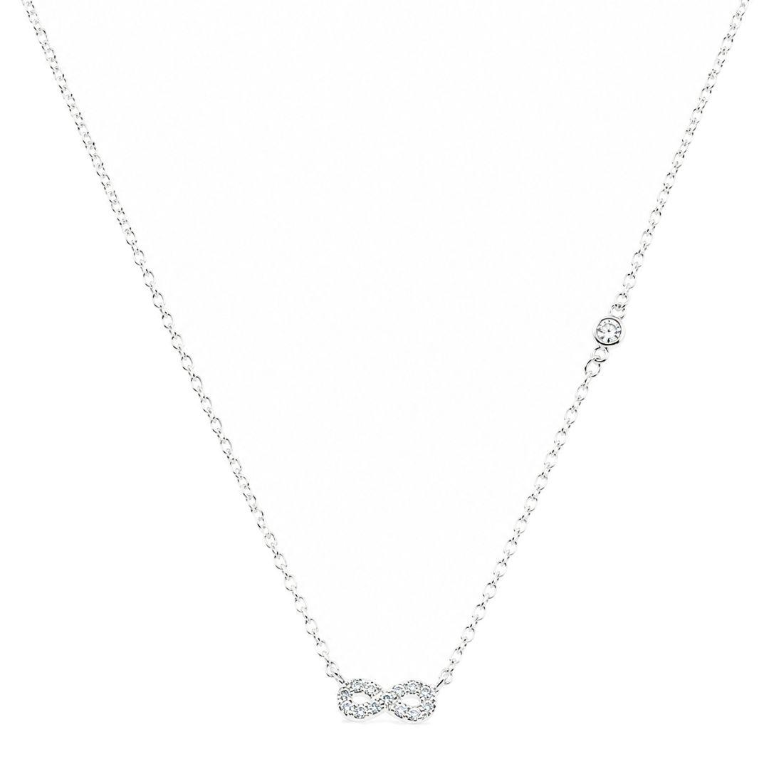 Colar Infinito com Zircônias Prata